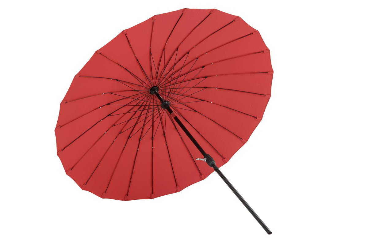 Rivierra Sonnenschirm Rot Ø270 cm – Wetterfester Leichtes Outdoor Garten