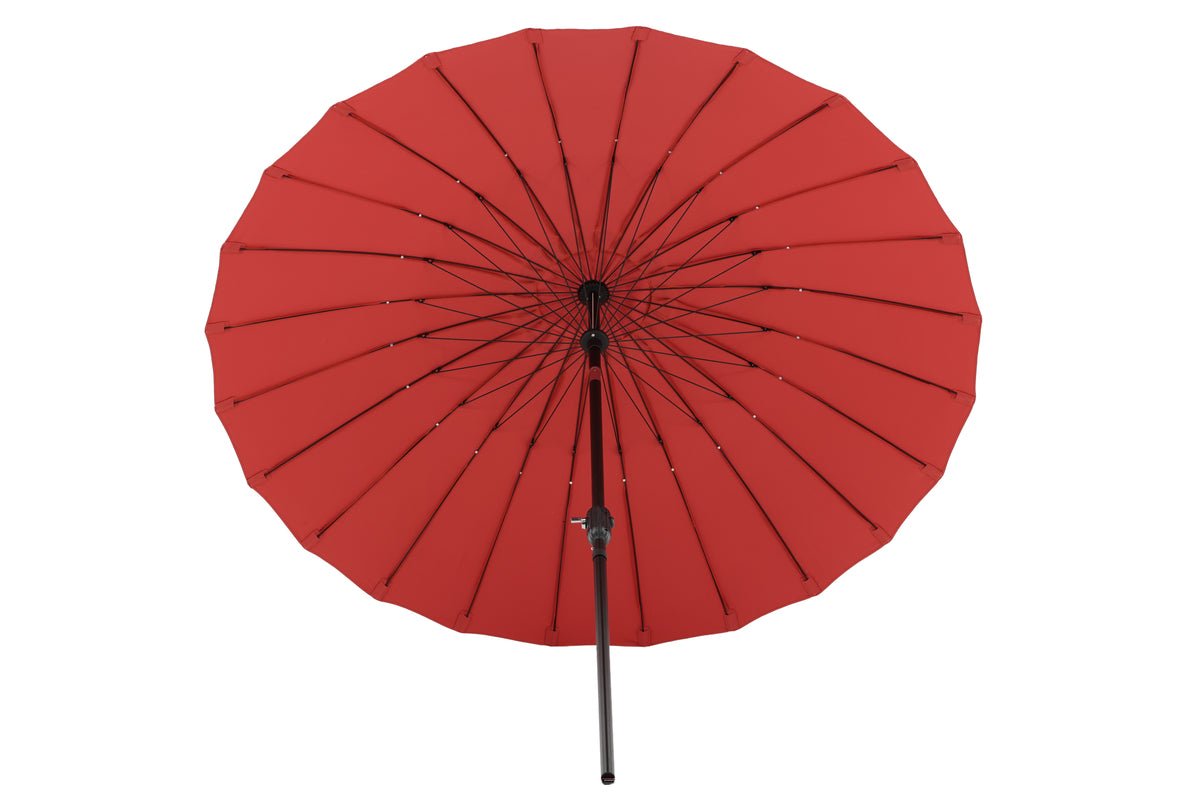 Rivierra Sonnenschirm Rot Ø270 cm – Wetterfester Leichtes Outdoor Garten