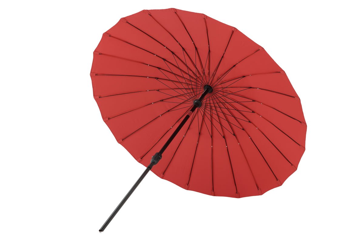 Rivierra Sonnenschirm Rot Ø270 cm – Wetterfester Leichtes Outdoor Garten