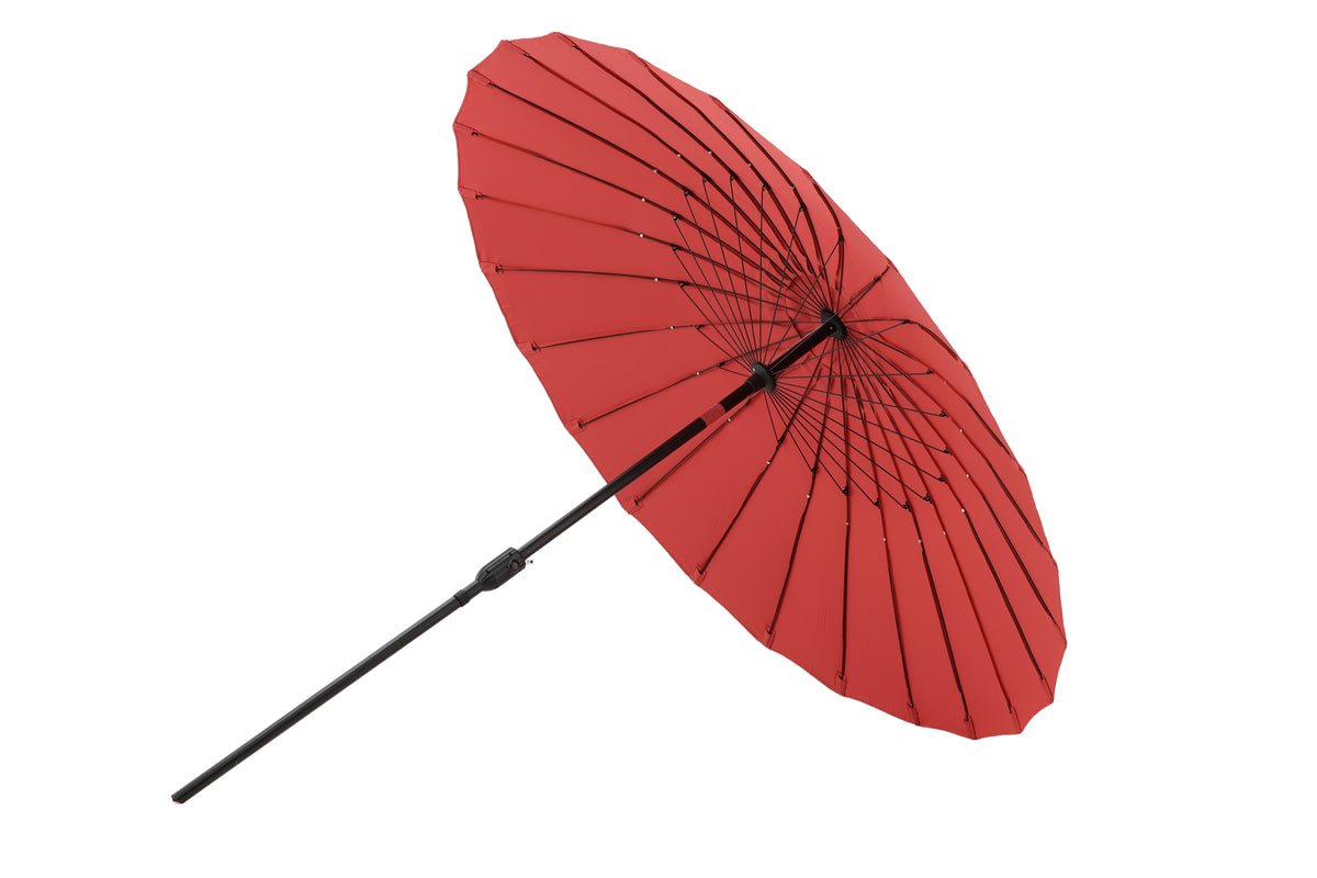 Rivierra Sonnenschirm Rot Ø270 cm – Wetterfester Leichtes Outdoor Garten
