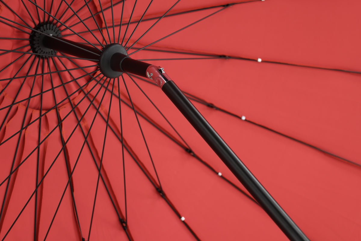 Rivierra Sonnenschirm Rot Ø270 cm – Wetterfester Leichtes Outdoor Garten