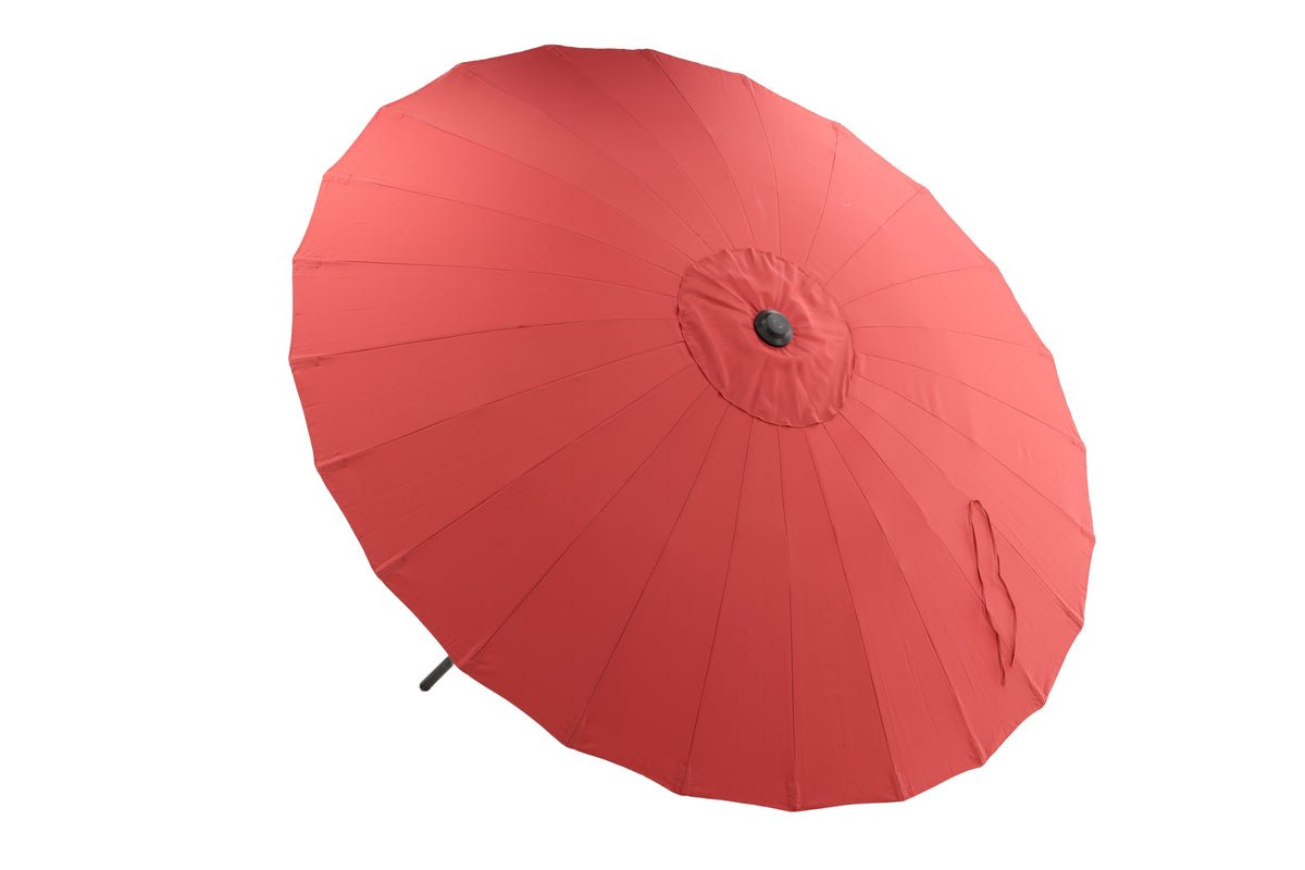 Rivierra Sonnenschirm Rot Ø270 cm – Wetterfester Leichtes Outdoor Garten