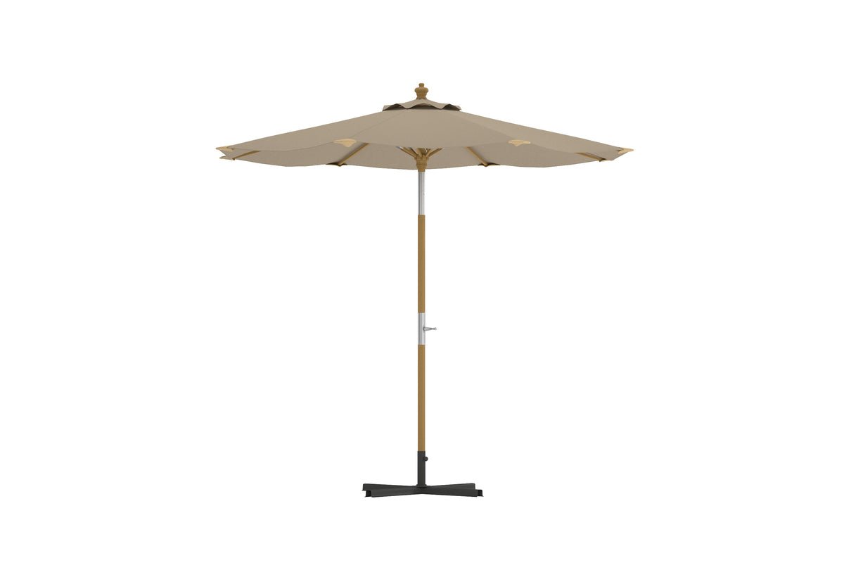 Luxusbetten24 Solara Sonnenschirm Ø270 cm Garten Outdoor Beige Premium