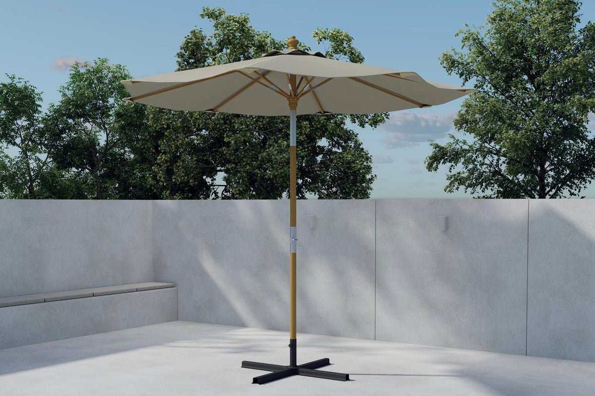 Luxusbetten24 Solara Sonnenschirm Ø270 cm Garten Outdoor Beige Premium