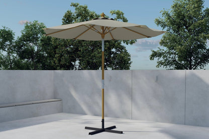 Luxusbetten24 Solara Sonnenschirm Ø270 cm Garten Outdoor Beige Premium