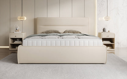 Luxusbetten24 Designer Merry Polsterbett Stoff mit Stauraum