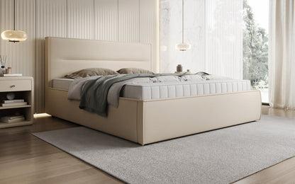Luxusbetten24 Designer Merry Polsterbett Stoff mit Stauraum