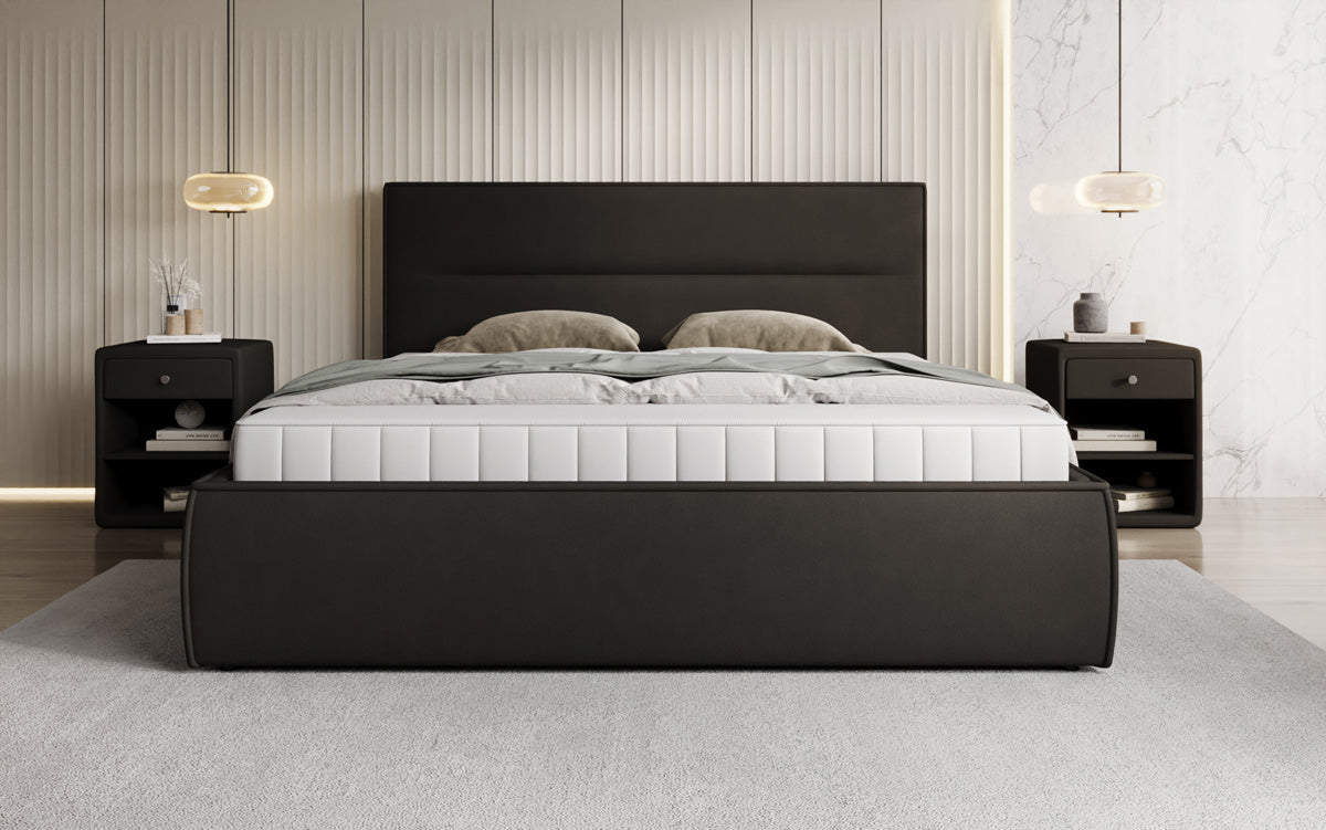 Luxusbetten24 Designer Merry Polsterbett Stoff mit Stauraum