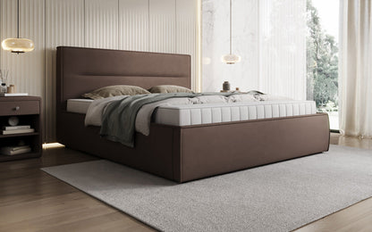 Luxusbetten24 Designer Merry Polsterbett Stoff mit Stauraum
