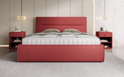 Luxusbetten24 Designer Merry Polsterbett Stoff mit Stauraum