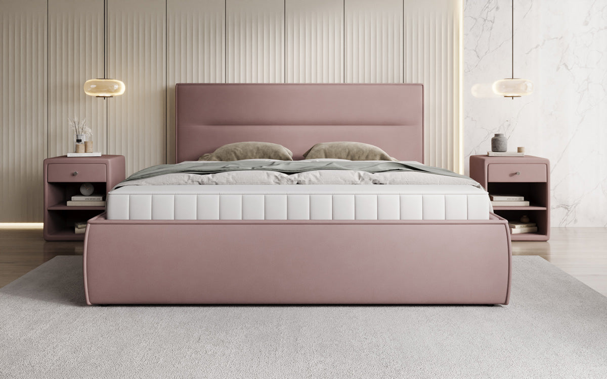 Luxusbetten24 Designer Merry Polsterbett Stoff mit Stauraum