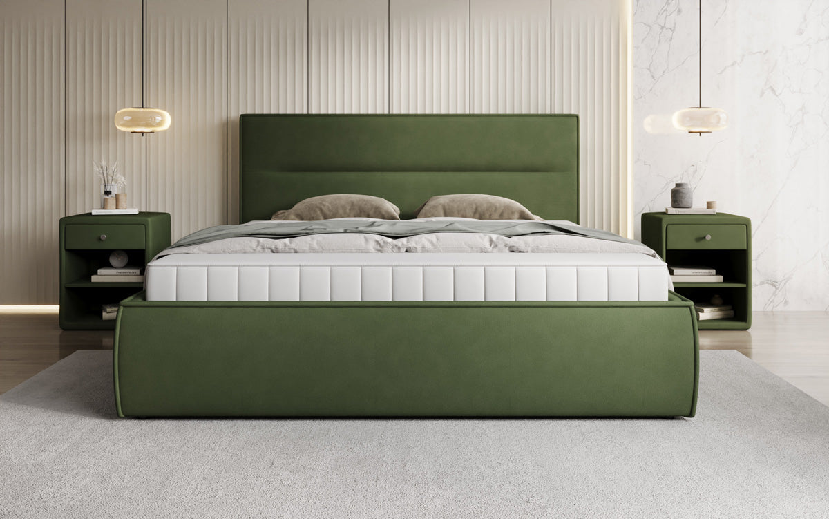 Luxusbetten24 Designer Merry Polsterbett Stoff mit Stauraum