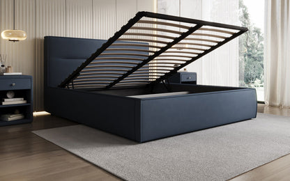 Luxusbetten24 Designer Merry Polsterbett Stoff mit Stauraum