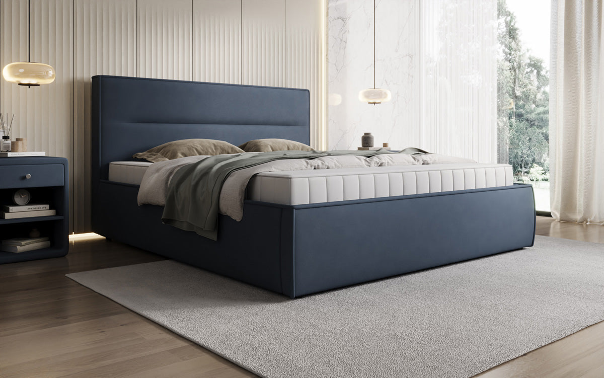 Luxusbetten24 Designer Merry Polsterbett Stoff mit Stauraum