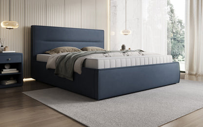 Luxusbetten24 Designer Merry Polsterbett Stoff mit Stauraum