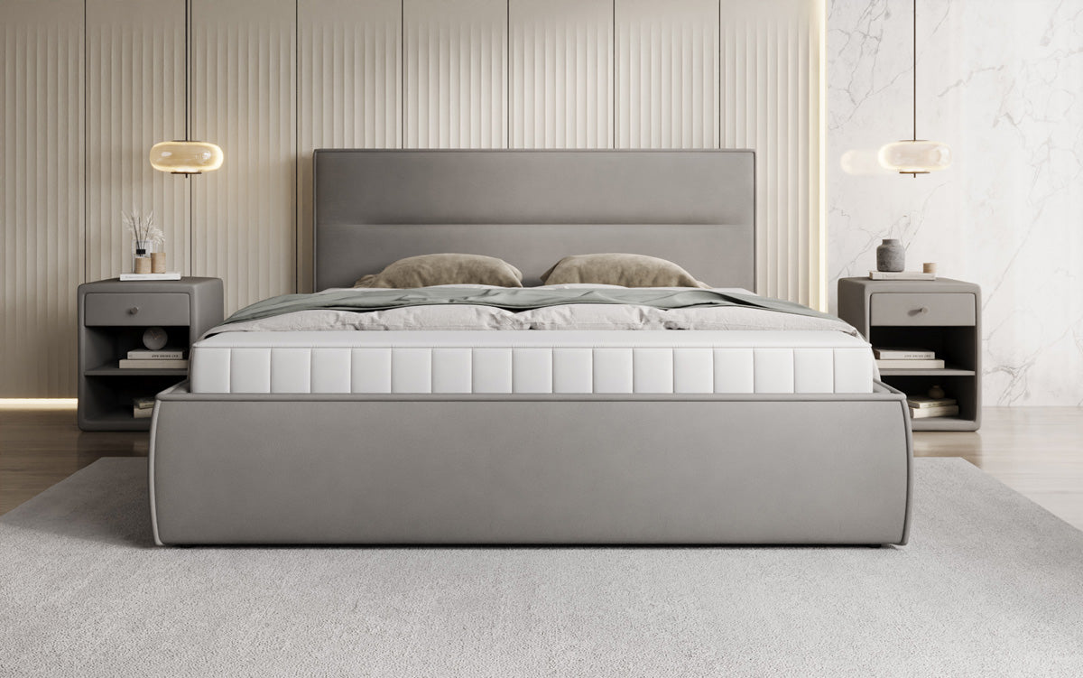 Luxusbetten24 Designer Merry Polsterbett Stoff mit Stauraum