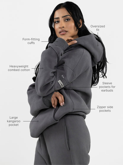 Comfrt Travel Essentials Kapuzenpullover – Superweiche Baumwollmischung, Mehrere Farben