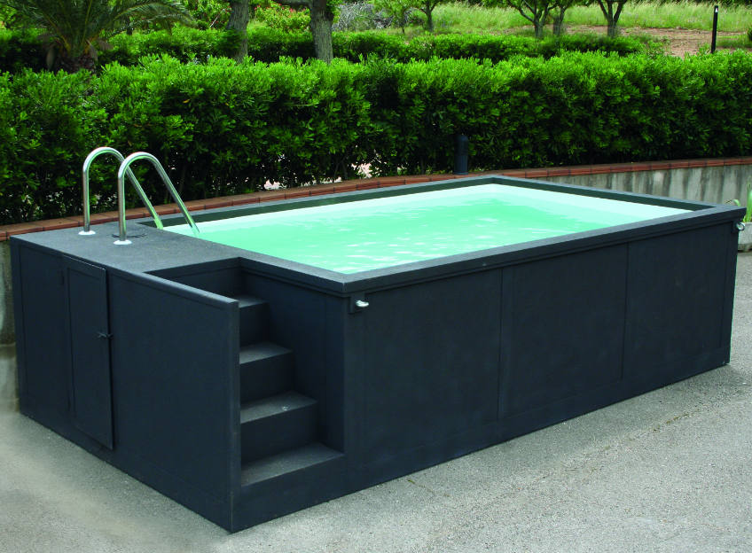 Contenedores Ejido Unique Autoportante Piscina 4x2m Epoxi con Liner