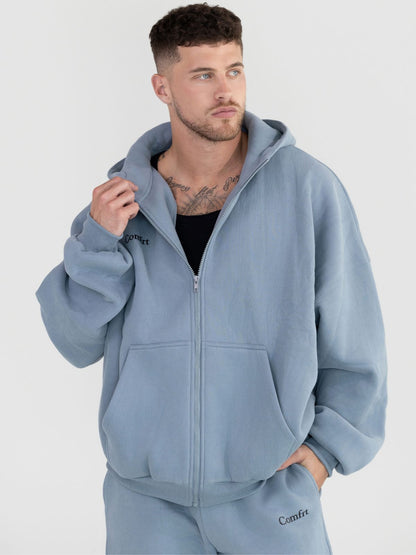 Comfrt Cloud Zip Hoodie Oversized Unisex Cotton Comfort