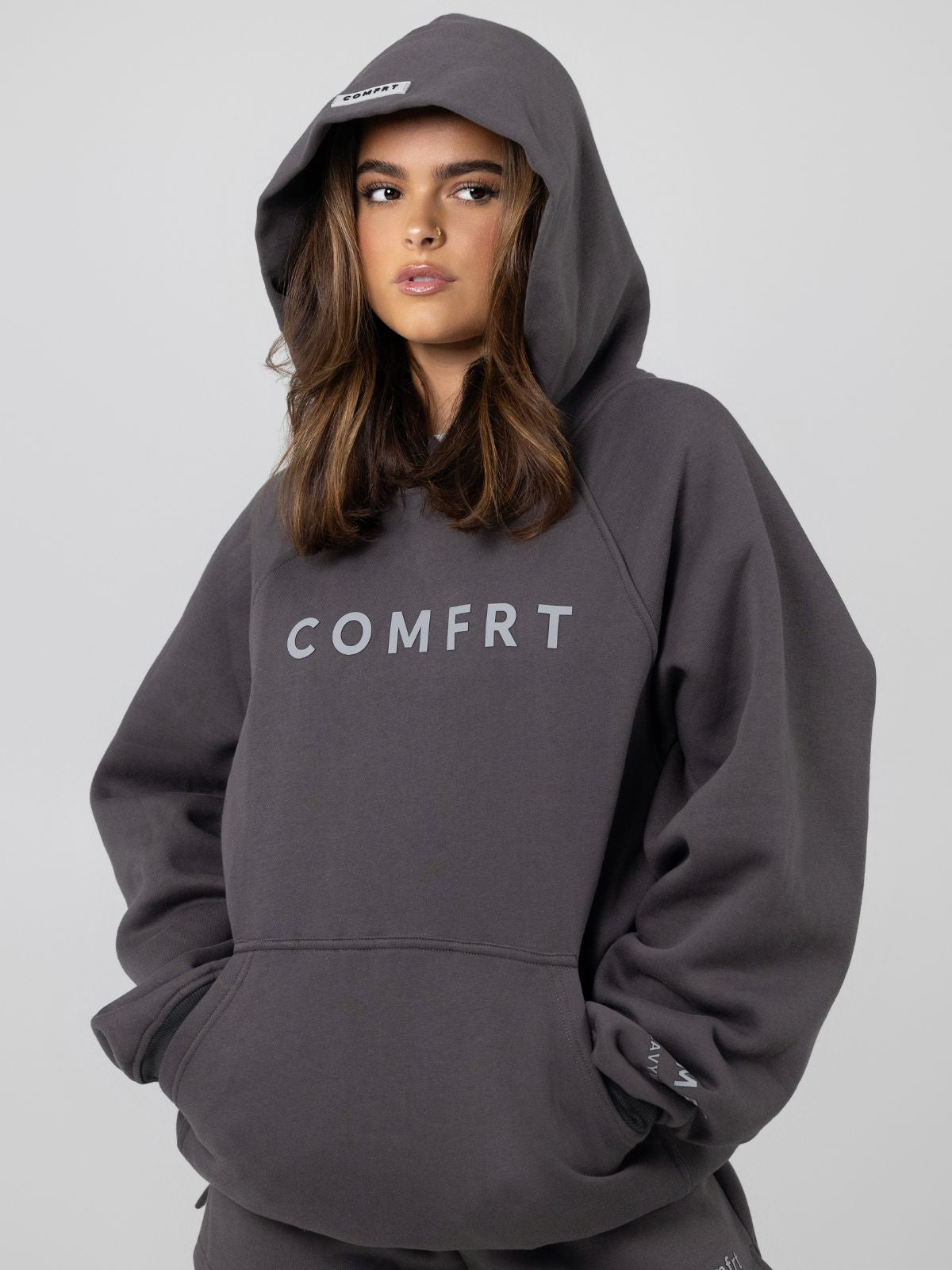 Comfrt Tranquil Hoodie Unisex Gewichtet Oversized Entspannend Komfort
