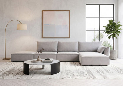 Luxusbetten24 Nuvola L Open Samt Design Sofa Größe L