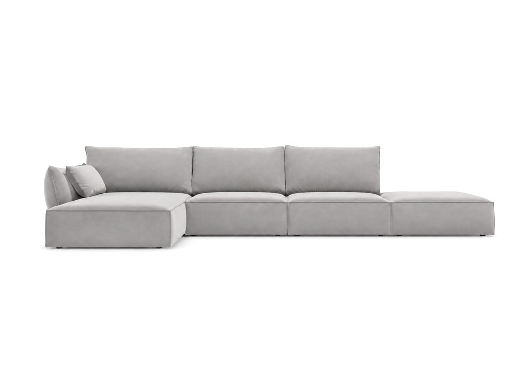 Luxusbetten24 Nuvola L Open Samt Design Sofa Größe L