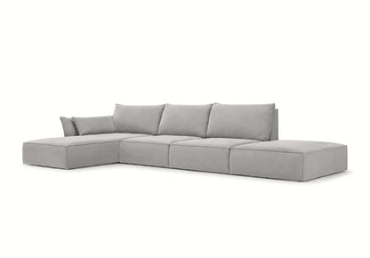 Luxusbetten24 Nuvola L Open Samt Design Sofa Größe L