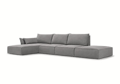 Luxusbetten24 Nuvola L Open Samt Design Sofa Größe L