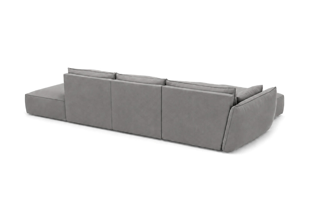 Luxusbetten24 Nuvola L Open Samt Design Sofa Größe L