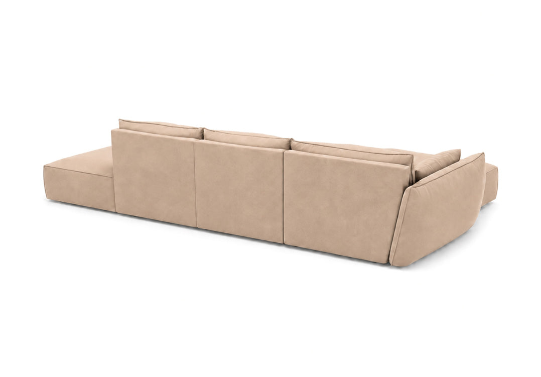 Luxusbetten24 Nuvola L Open Samt Design Sofa Größe L