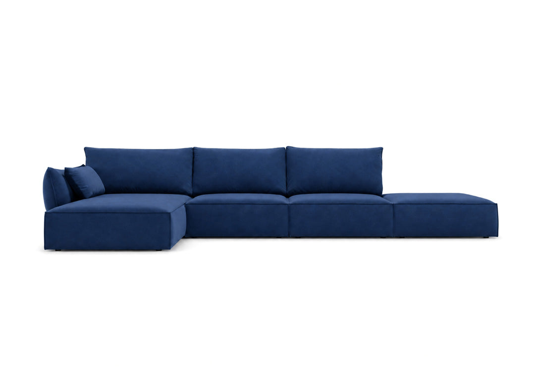 Luxusbetten24 Nuvola L Open Samt Design Sofa Größe L