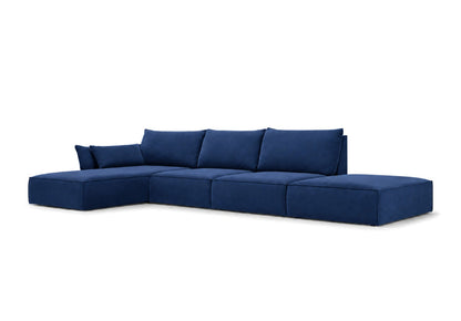 Luxusbetten24 Nuvola L Open Samt Design Sofa Größe L