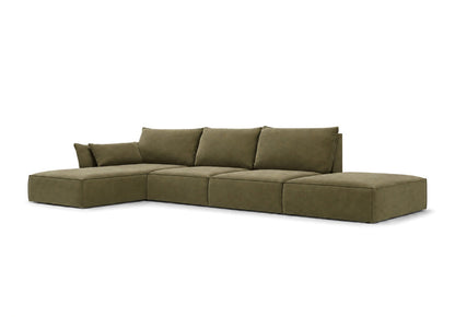 Luxusbetten24 Nuvola L Open Samt Design Sofa Größe L