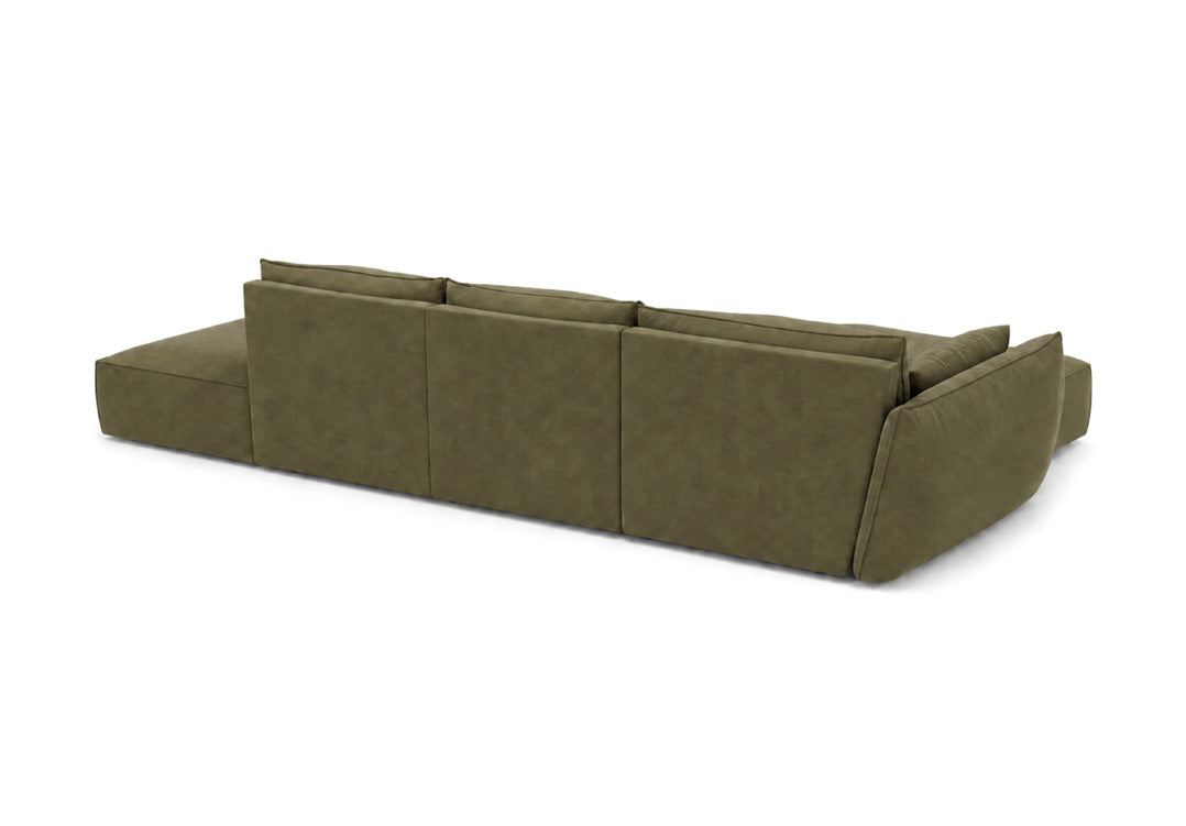 Luxusbetten24 Nuvola L Open Samt Design Sofa Größe L