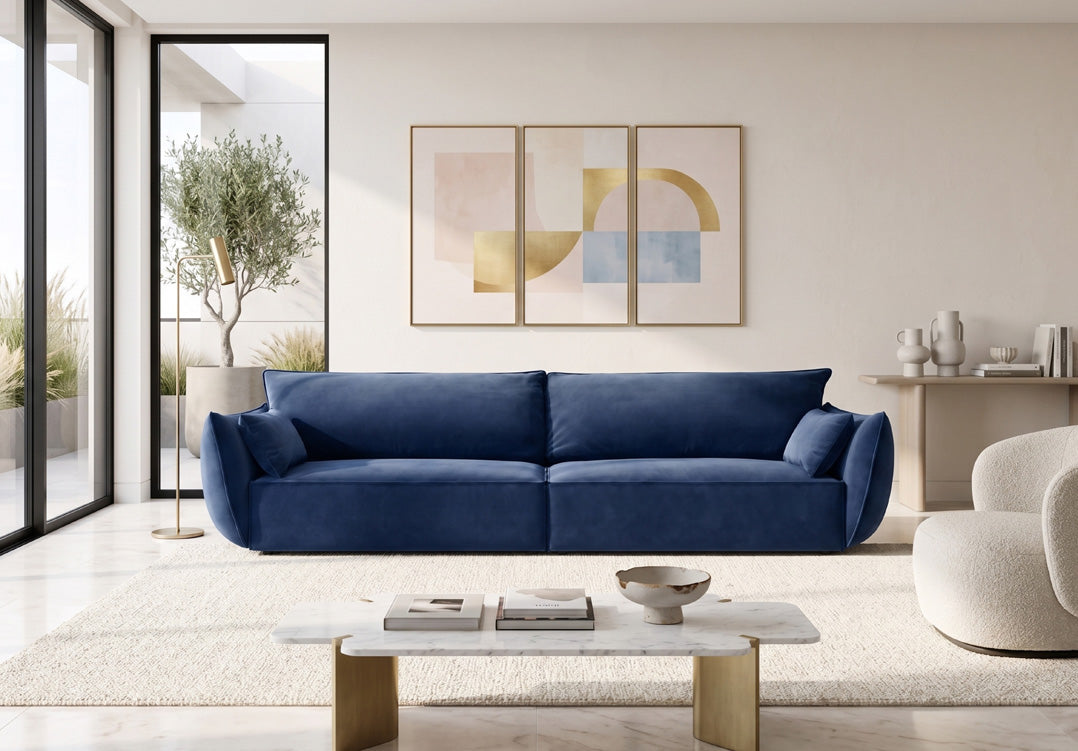 Luxusbetten24 Nuvola Designer 4‑Sitzer Samt Luxuriös Modernes Sofa