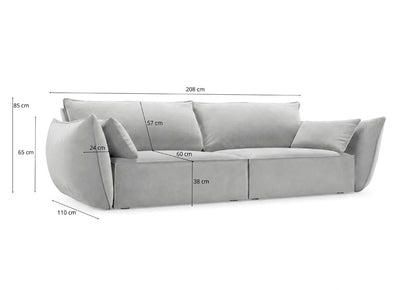 Luxusbetten24 Designer Sofa 3‑Sitzer Nuvola Samt