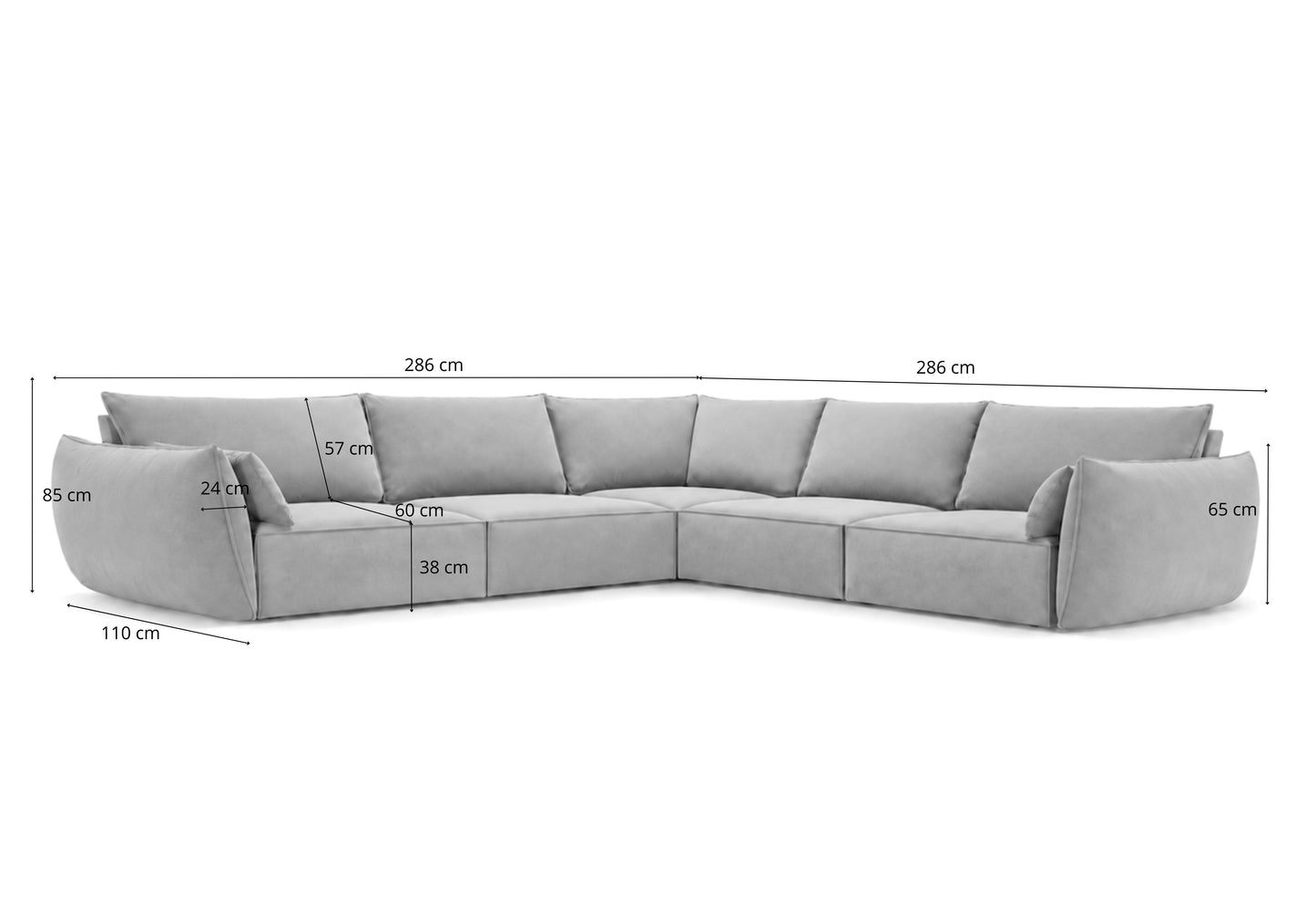 Nuvola L Maxi Samt Sofa