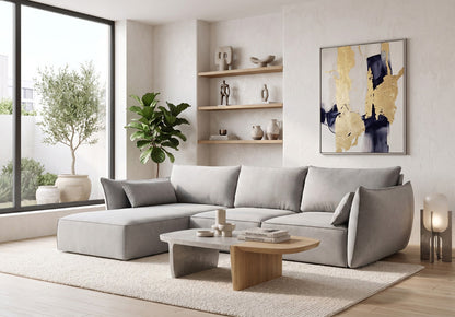 Luxusbetten24 Designer Nuvola Samt Sofa L‑Form Modern Groß