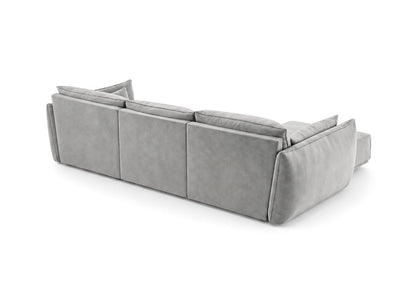Luxusbetten24 Designer Nuvola Samt Sofa L‑Form Modern Groß