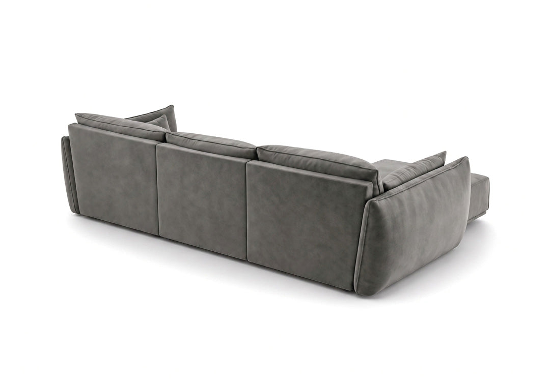 Luxusbetten24 Designer Nuvola Samt Sofa L‑Form Modern Groß
