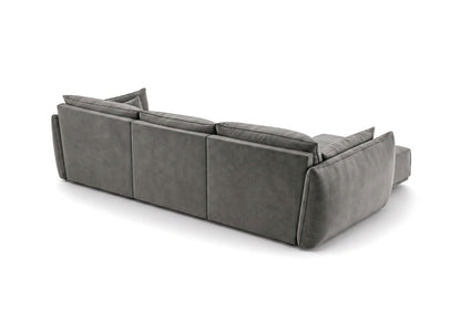 Luxusbetten24 Designer Nuvola Samt Sofa L‑Form Modern Groß