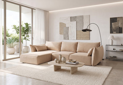 Luxusbetten24 Designer Nuvola Samt Sofa L‑Form Modern Groß