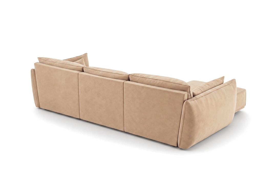 Luxusbetten24 Designer Nuvola Samt Sofa L‑Form Modern Groß