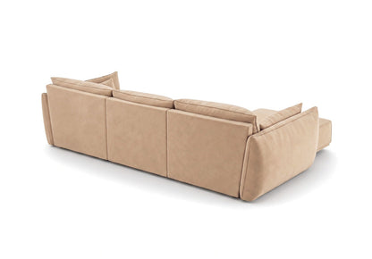 Luxusbetten24 Designer Nuvola Samt Sofa L‑Form Modern Groß