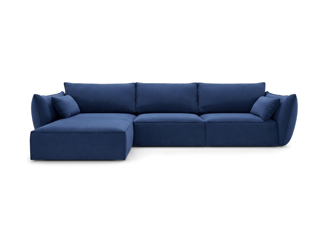 Luxusbetten24 Designer Nuvola Samt Sofa L‑Form Modern Groß