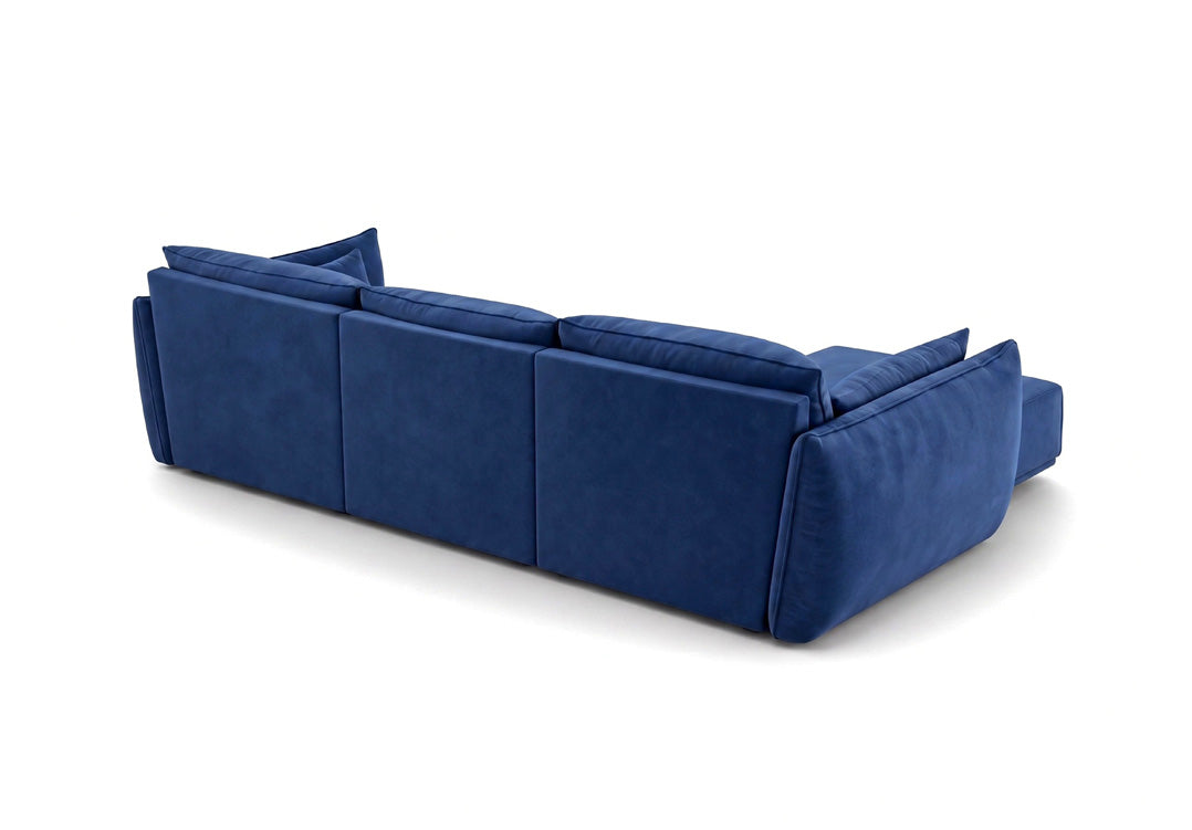 Luxusbetten24 Designer Nuvola Samt Sofa L‑Form Modern Groß