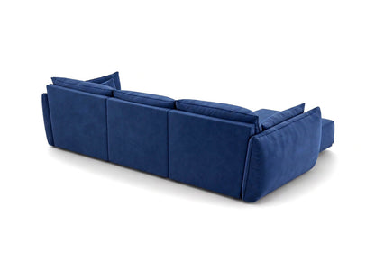 Luxusbetten24 Designer Nuvola Samt Sofa L‑Form Modern Groß