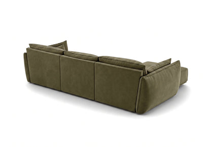 Luxusbetten24 Designer Nuvola Samt Sofa L‑Form Modern Groß