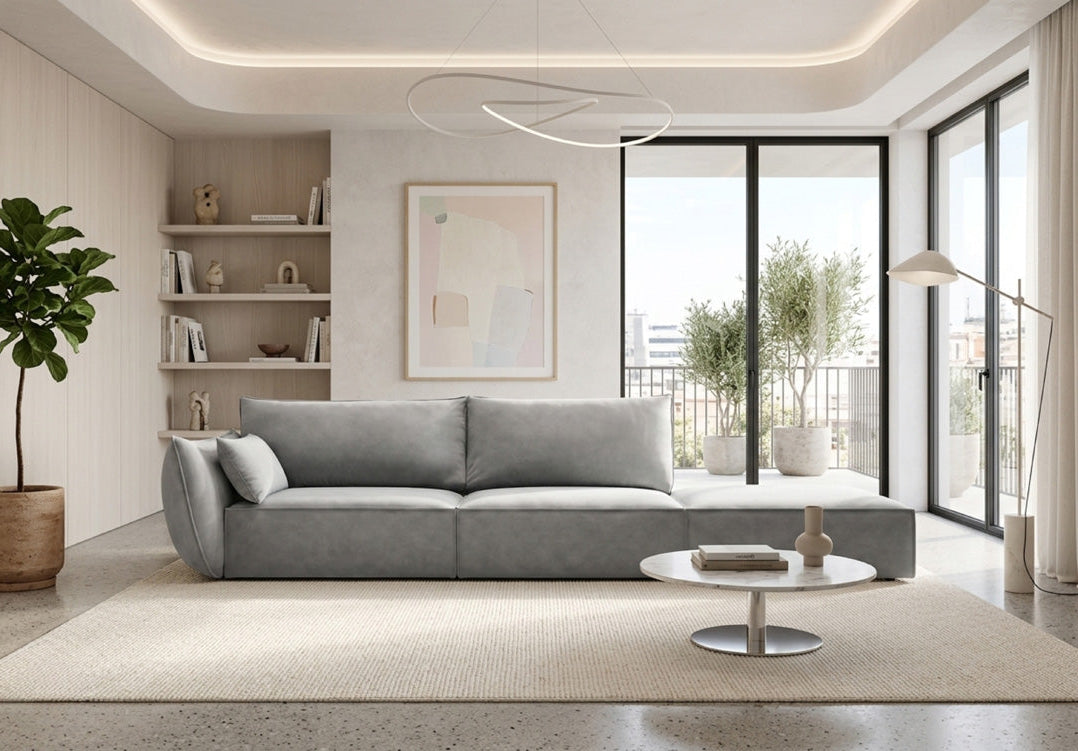 Luxusbetten24 Designer Sofa Chaise Longue Nuvola Samt – 250 Cm
