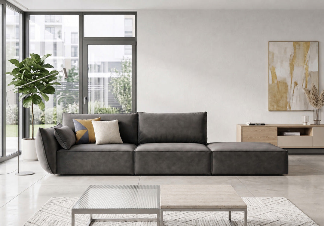 Luxusbetten24 Designer Sofa Chaise Longue Nuvola Samt – 250 Cm